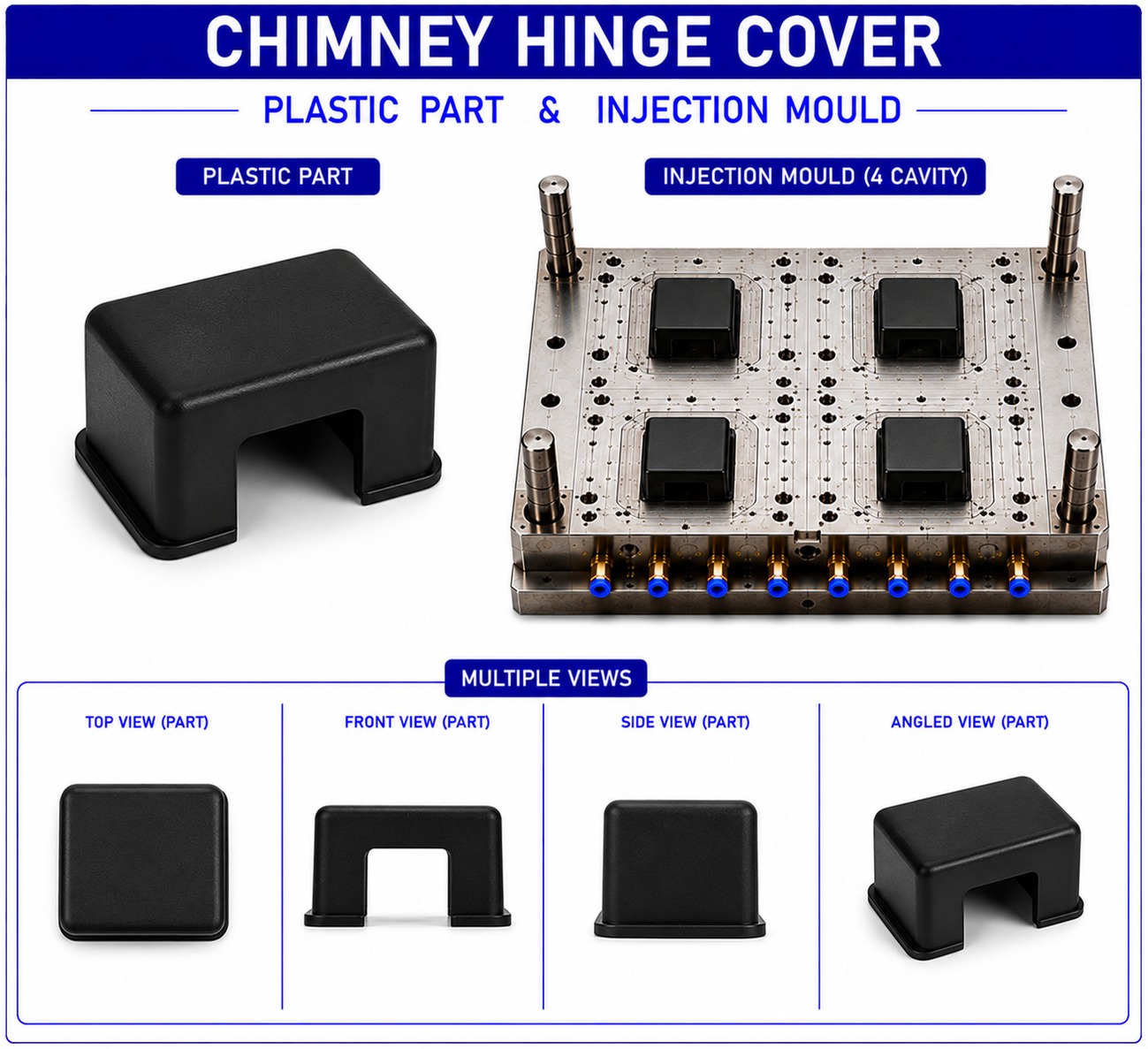 Chimney Plastic Hinge Cover Mould and Moulding Service